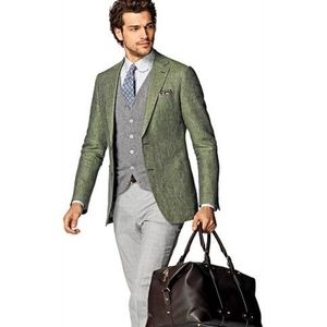 SuitSupply Havana green linen blazer 38r